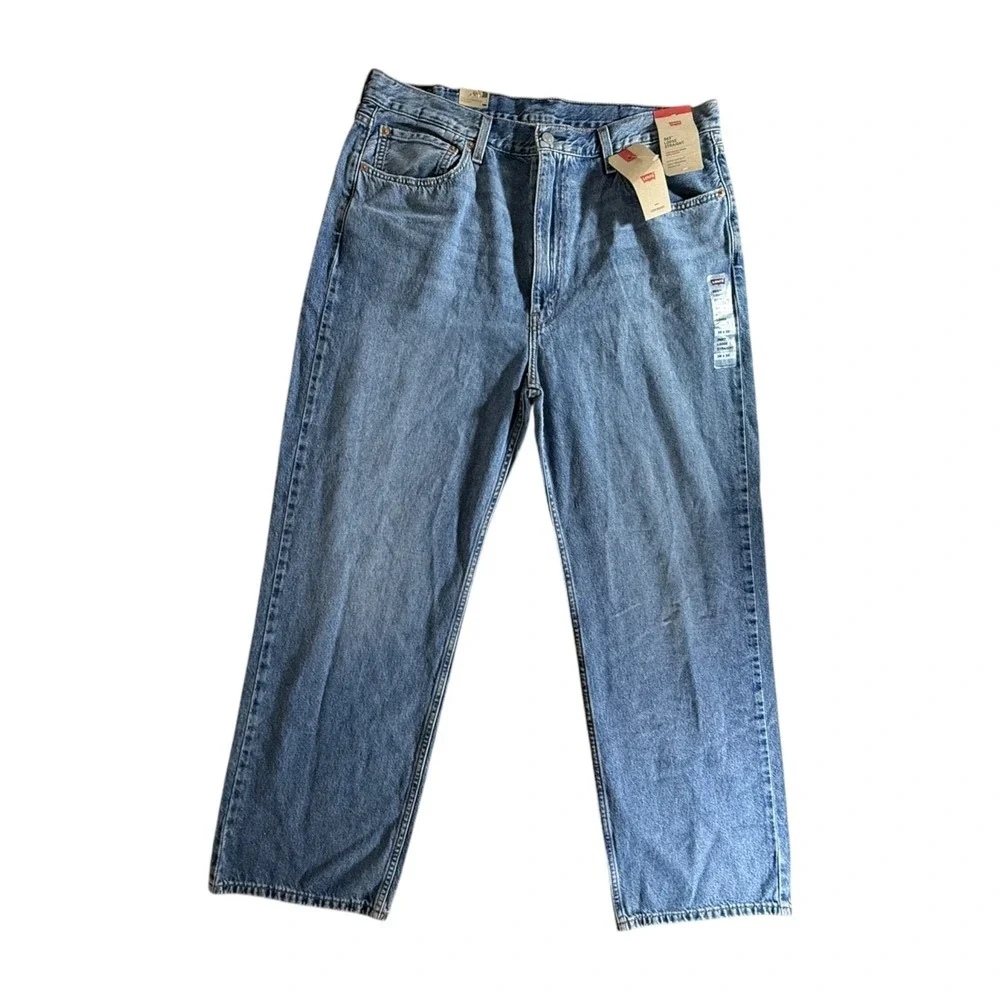 Levis 565 Jeans Adult Size 38/32 Loose Straight Blue Denim Medium Wash Mens